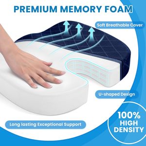 Coussins de <span class=keywords><strong>siège</strong></span> de voiture <span class=keywords><strong>Coussin</strong></span> de <span class=keywords><strong>siège</strong></span> en mousse à mémoire de forme pour tout le monde Coccyx Soulagement de la douleur à la hanche pour les travailleurs assis longtemps Conducteurs Sciatique - Product Image 3