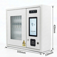 Caja Fuerte Inteligente de 15 Ranuras con Control Electrónico, Contraseña/Tarjeta/Huella Dactilar/Detección Facial, Soporte para Tarjetas de Memoria SDK, Caja Fuerte de Acero para Montar en la Pared