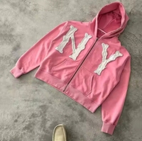 Veste à capuche en faux cuir PU personnalisée pour hommes Lettres unisexes en relief Automne Street Print Winter Season Hoodie