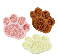 Gamelle anti-éclaboussures pliable et durable en gel de silice écologique pour chiens – Tapis à lécher à motif uni et design étanche
