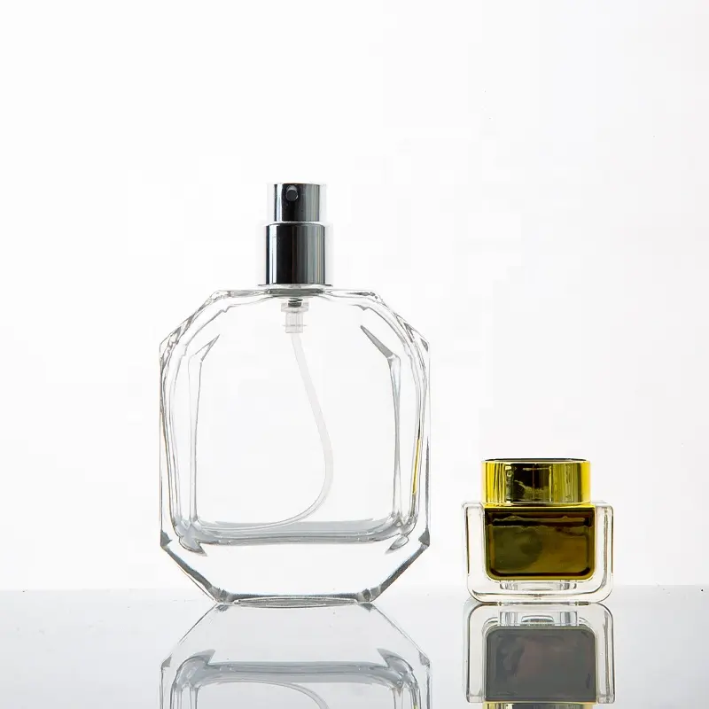 Envases دي Vidrio الفقرة عطور فاخرة فريدة من نوعها فارغة 50 مللي عطر زجاجة رذاذ