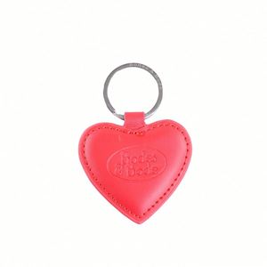 Wholesale Custom Keyrings Promotional Heart Shaped <b>Keychain</b> Luxury Genuine Leather Custom Key Chain Manufacturer - Product Image 4