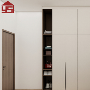 ตู้เสื้อผ้าบิลท์อินแบบไร้บานเปิด ติดตั้งตั้งแต่พื้นจรดเพดาน พร้อมลิ้นชักและราวแขวนเสื้อผ้า - Product Image 6