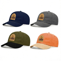 Service OEM/ODM, Casquettes de Baseball Vintage en Coton pour Hommes à 6 Panneaux avec Logo Brodé Personnalisé, Vente en Gros