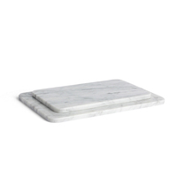 STONEKOCC Prix d'usine Plateau de rangement pour gâteaux en marbre naturel, plat, à angle droit, coins arrondis, 30x20cm, avec logo personnalisé, simple