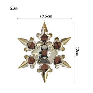 Tùy Chỉnh Mới Handmade Bông Tuyết Pha Lê Mặt Dây Chuyền Cây Giáng Sinh Acrylic Tuyết Treo Trang Trí Nhà Nguồn Cung Cấp Kỳ Nghỉ Trang Trí Nội Thất - Product Image 3