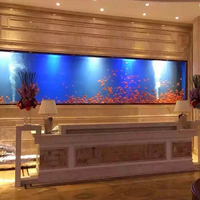Tailles multiples Nouveau produit Vente à chaud Design unique Mur d'aquarium en acrylique personnalisé