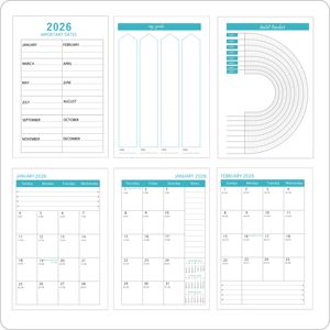 Agenda personalizada 2026 planificador diario cuaderno diario Bloc de notas calendario Oficina papelería cuaderno para <span class=keywords><strong>horario</strong></span> - Product Image 6