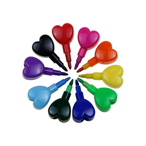 BECOL Set di Pastelli a Forma di <span class=keywords><strong>Cuore</strong></span> Creativi e Carini, Multicolore, Staccabili, Blocchi da Costruzione in Plastica per Bambini - Product Image 4