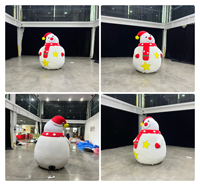 Figurine de neige gonflable de Noël de 2 m de haut avec chapeau rouge, bonhomme de neige gonflable Oxford, décoration de Noël imperméable