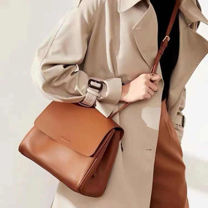 2025 nuevo modelo de bolso cruzado de gama alta para mujer, cuero de vaca genuino, Correa única, elegante, de poliéster de gran capacidad para invierno - Product Image 3
