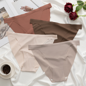 Intimo Sexy da Donna in Seta Ghiaccio Senza Cuciture Personalizzato, Vendita Calda, con Apertura in Cotone, Sottile <span class=keywords><strong>e</strong></span> Traspirante, <span class=keywords><strong>Perizoma</strong></span> <span class=keywords><strong>e</strong></span> <span class=keywords><strong>Tanga</strong></span> - Product Image 4