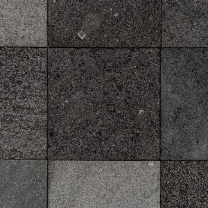 Carrelage en pierre de lave noire 20x20, revêtement de sol extérieur naturel - Product Image 4