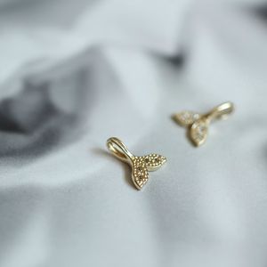 Pure 9K Mini Gold Pendant <b>Necklace</b> for Women Mermaid Tail Shape Customized Kj17 Charm Pendants GOLDtutu Casual/Sporty Gift - Product Image 2