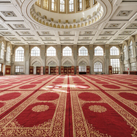 Tapis tissé à la machine Bocai, à poils longs, lavable, pour mosquée et prière, imprimé sur mesure, ignifuge, vente en gros, exporté en Égypte et en Turquie