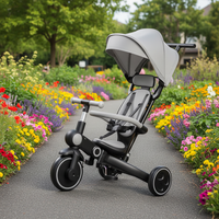 BEBELUX usine luxe 8 en 1 enfant bébé poussette pliable et multi-fonctionnel Trike équilibre vélo bébé Tricycle poussette