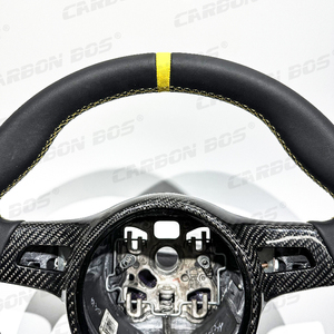 Volante de cuero para <span class=keywords><strong>Porsche</strong></span> Panamera 970 971 Cayenne Macan 996 997 718 991 911 Volante de cuero personalizable - Product Image 5