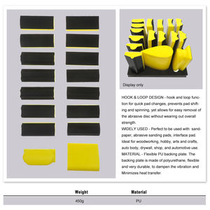 16 unids/set 40*97mm hoja de lijado de gancho <span class=keywords><strong>y</strong></span> bucle mixto juego de almohadillas de respaldo <span class=keywords><strong>lijadora</strong></span> de mano bloque de lijado para pulido de hojas de papel de lija - Product Image 4