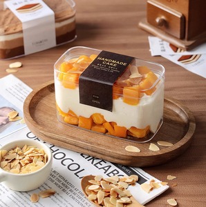 Món tráng miệng bánh tráng miệng hộp Container có nắp đậy Bán buôn giá rẻ Trong Suốt vuông tròn PS rõ ràng nhựa - Product Image 4