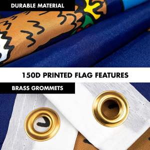 Bandera de Poliéster de 3x5 pies de Michigan State con Ojales de Latón Blanco Antienredos para Uso Exterior - Product Image 5