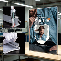 Cadre d'affichage ultra-mince sans cadre en tissu SEG, éclairé latéralement, pour exposition, enseigne suspendue, fournisseur de caissons lumineux en aluminium