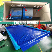 Tapis de lavage de voiture gonflable robuste, tapis de protection de sol en plastique pour garage