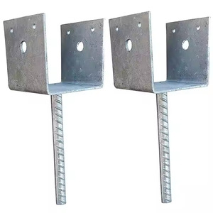 Metal Embedded Column Bracket Rectangle Wall Mounted Sturdy Industrial Hardware Connection Accessory 150MM - Product Image 3