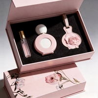 Boîte à parfum personnalisée avec couvercle magnétique à rabat et poignée, boîte cadeau rigide en papier portable pour l'emballage de parfums