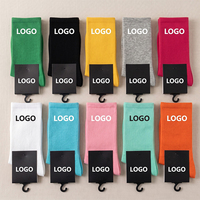 Chaussettes de sport personnalisées unisexes en coton brodé avec logo athlétique pour le tennis et la course, montantes à la cheville, pour hommes