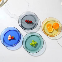 Ensemble de bols à salade en verre borosilicate coloré, boîte personnalisée avec logo, kit de tasses, vaisselle en stock, compatible lave-vaisselle, style européen