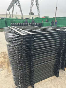 Zinc Acier <span class=keywords><strong>Fer</strong></span> Clôture Garde-corps Résidentiel Jardin Mur Cour Villa Isolation Extérieure Protection Garde-corps Assemblage Facile 3D - Product Image 5