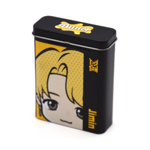 Small Metal Container Food Grade Hinged Lid Tin Box For Candy