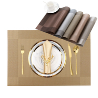 Napperons de table STARUNK compétitifs bon marché, tapis de table à manger réutilisables et résistants à la chaleur, napperons antidérapants en vinyle PVC résistant à l'huile