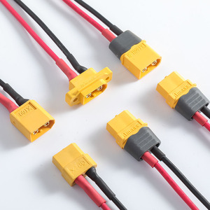 สายเชื่อมต่อหัวต่อ T30 XT60 XT90 ตัวผู้ ตัวเมีย สำหรับแบตเตอรี่ลิเธียมไฟฟ้าและแบตเตอรี่ RC Lipo สายปลั๊ก XT90 XT30 XT60 - Product Image 4