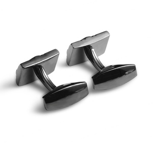 Mancuernillas de Diseño Clásico, Estilo Francés, Color Negro, Textura Alta, Accesorio de Moda - Product Image 3