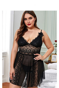 Lencería sexy de encaje de seducción, talla grande, de una pieza, 1852 - Product Image 2
