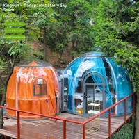 Chambres extérieures à ciel étoilé, Restaurants approuvés par les influenceurs, Maisons bulle en alliage d'aluminium PC, Jardins d'hiver mobiles pour cours extérieures, Hôtels