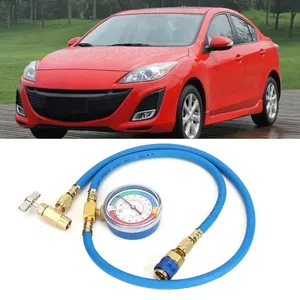 Tuyau de charge de réfrigérant R134A avec manomètre, kit de remplissage de climatisation, outil de mesure de pression de <span class=keywords><strong>gaz</strong></span> compatible, réparation de climatisation automobile OLIVER - Product Image 3