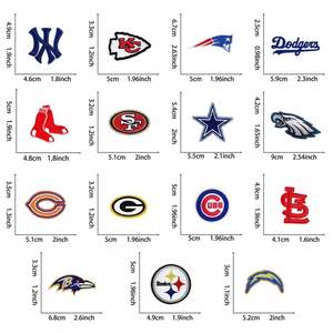 NFL/MLB 팀 자수 마크 카우보이 수리 배지 스포츠 스타일 패치 재고 도매 - Product Image 2