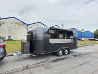 Nouvelle remorque alimentaire en fibre de verre, camping-car, camionnette, chariot à glaces, chariot à hot-dogs, chariot à café, grande remorque alimentaire commerciale vintage, modèle T ORANGE