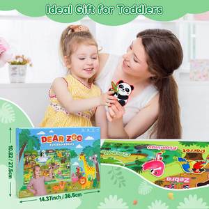 Juego <span class=keywords><strong>de</strong></span> tablero <span class=keywords><strong>de</strong></span> franela <span class=keywords><strong>de</strong></span> 43x28 pulgadas <span class=keywords><strong>de</strong></span> animales <span class=keywords><strong>de</strong></span> la jungla, juego educativo <span class=keywords><strong>de</strong></span> aprendizaje preescolar, juguete interactivo para contar cuentos, juego <span class=keywords><strong>de</strong></span> tablero <span class=keywords><strong>de</strong></span> Historia <span class=keywords><strong>de</strong></span> fieltro <span class=keywords><strong>de</strong></span> zoológico - Product Image 5