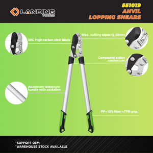 ¡Novedad de 551017! Cortador de yunque de 29 pulgadas resistente con mangos de aluminio ligeros para madera dura y muerta - Product Image 2