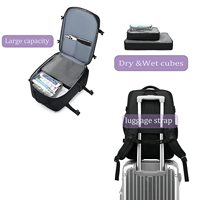 Sac à dos de voyage grande capacité pour ordinateur portable sac d'école affaires 17.3 pouces sacs d'ordinateur pour hommes et femmes avec 3 cubes d'emballage