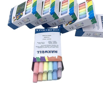 Wholesale kid 12 dust free color chalk teacher writing tools non toxic environmental friendly washable chalk