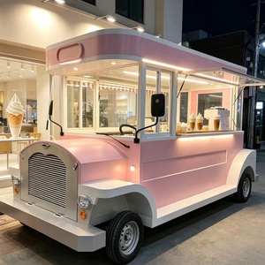 Camión de Comida Rosa Adorable, Carro Comedor Multifuncional, Puesto Móvil Eléctrico para Desayunos y Comida Rápida, Carro de Ventas Móvil para Lugares Turísticos - Product Image 1