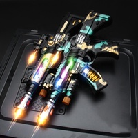 Nouveauté Pistolet Mitrailleur Électrique Son et Lumière Automatique, Jouet Pistolet pour Enfants Tir Populaire