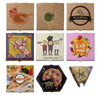 Kotak Pengiriman Pizza Bergelombang Kotak Pizza Ayam Beras Bunga Kotak Pizza Amerika dan Kentang Goreng Karton