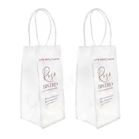 Hızlı sevkiyat ile temizle vinil Tote Pvc saplı çanta yeniden kullanılabilir plastik hediye paketi Tote çanta kullanımlık şarap çantaları