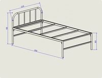 Cadre de lit simple en fer et acier moderne, durable, extensible, convertible et pliable, avec rangement intégré, pour dortoir, école, salon, chambre à coucher