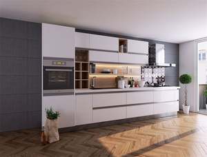 Armoire en bois massif sur mesure pour toute la maison, rangement minimaliste pour le vin, armoires de cuisine - Product Image 6